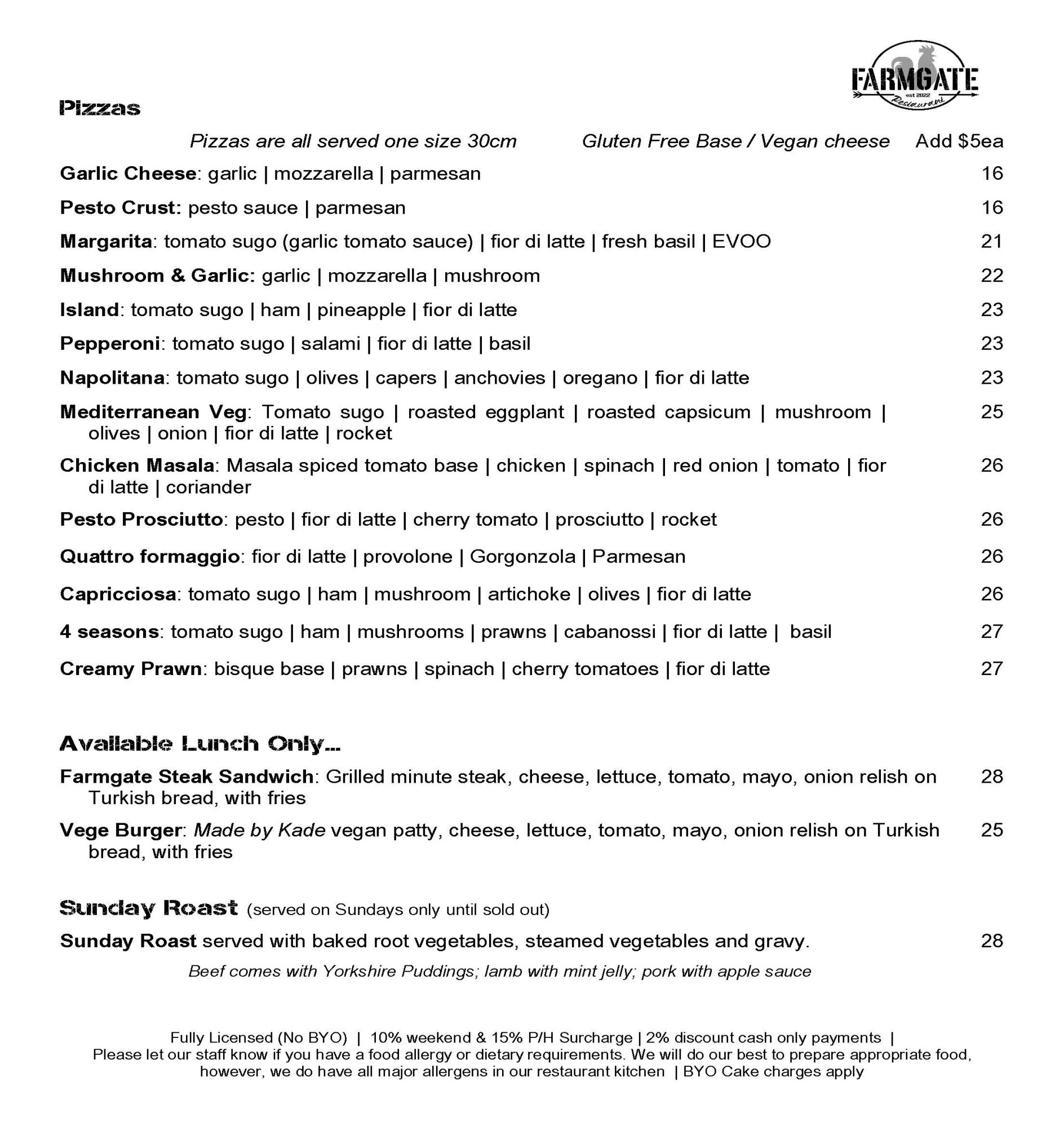 Menu Page 2